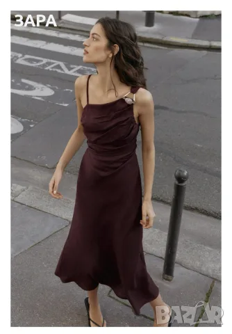 Ленена рокля Zara, снимка 2 - Рокли - 55466658