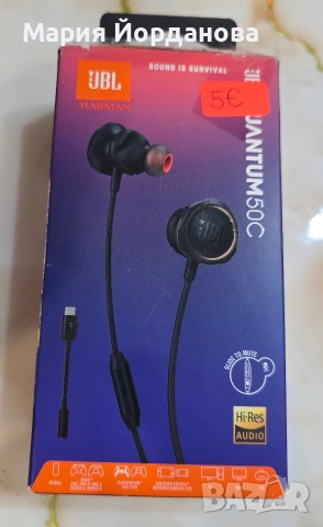 слушалки JBL Quantum 50C , снимка 2 - Слушалки и портативни колонки - 54556426