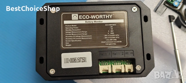 монитор за батерии 300A 12V/24V/36V/48V 3.5-инчов сензорен екран с аларма, снимка 4 - Друга електроника - 54965778