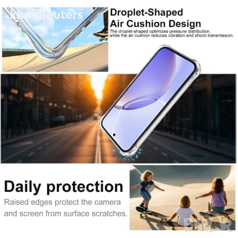 IMAK Прозрачен Калъф за Realme 16 5G - TPU, Airbag, Отвор за ремък, Прозрачен, снимка 5 - Калъфи, кейсове - 54387319