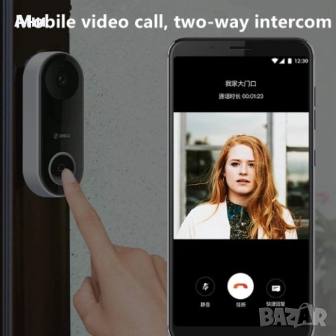 НОВО! - 360 Смарт Видео звънец WI-FI D819