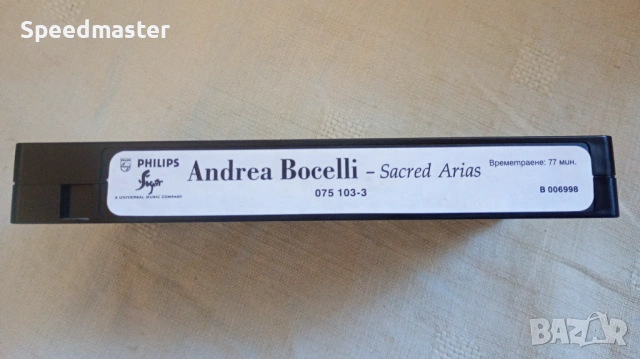 VHS Andrea Bocelli - Sacred Arias, снимка 3 - Други музикални жанрове - 54247579