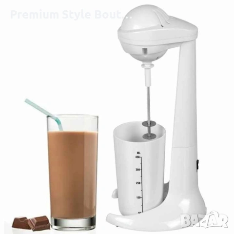 Миксер за фрапе, 100W, 450мл.мерителна чаша, Черен, бял, снимка 5 - Миксери - 54055296