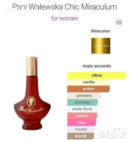 Пет различни броя / Полски парфюм Pani Walewska и Bonjour by Miraculum , снимка 4 - Дамски парфюми - 54217001