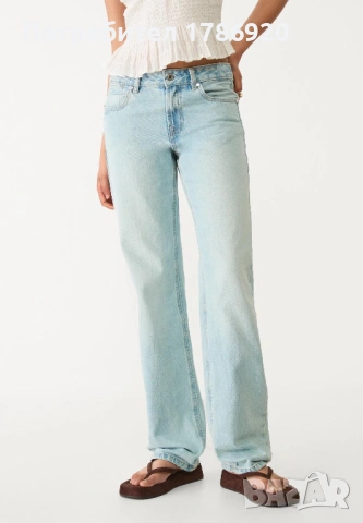 💙 Дамски дънки Stradivarius в baby blue - нови с етикет! 💙, снимка 2 - Дънки - 48797794