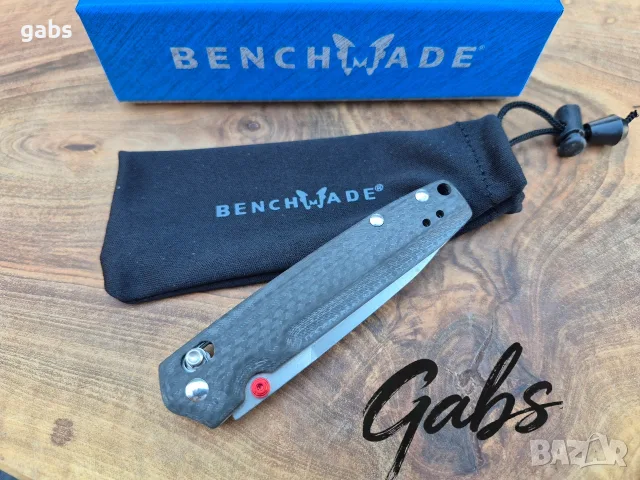 Сгъваем нож Benchmade VALET 485-1, M390.,карбон, снимка 12 - Ножове - 55575069