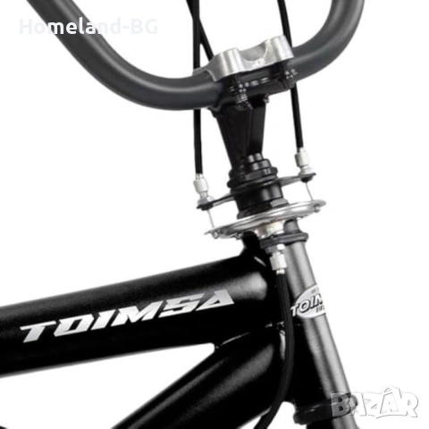 BMX велосипед TOIMSA 20” - Черен или Червен, freestyle BMX с 360° ротор и V-Brake, снимка 6 - Детски велосипеди, триколки и коли - 54821363