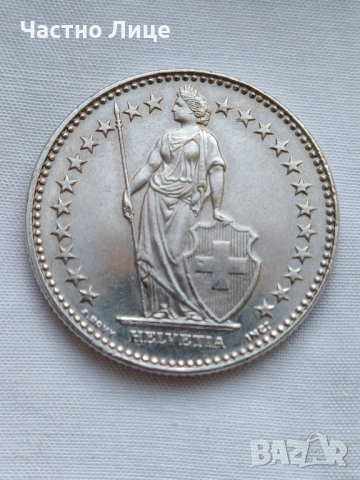 UNC Монета 2 Швейцарски Франка 2010 Швейцария , снимка 2 - Нумизматика и бонистика - 54681026