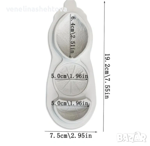 Лимон парче резен силиконов молд форма шоколад фондан за декорация на торта мъфини , снимка 4 - Форми - 54127019