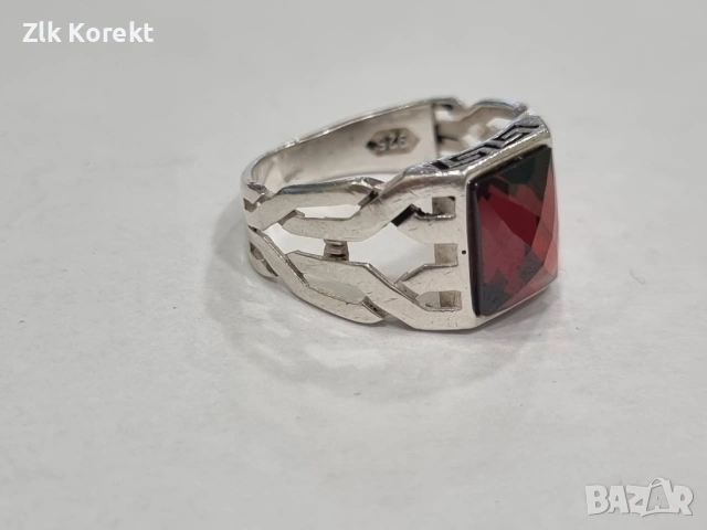 Мъжки сребърен пръстен, снимка 3 - Пръстени - 54774636