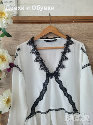 Елегантна официална блуза ZARA , снимка 2 - Блузи с дълъг ръкав и пуловери - 54692397
