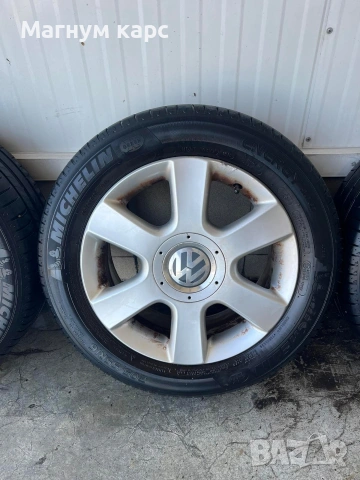 Оригинални джанти за VW 16" (5x112) + Гуми Michelin, снимка 4 - Гуми и джанти - 54429756