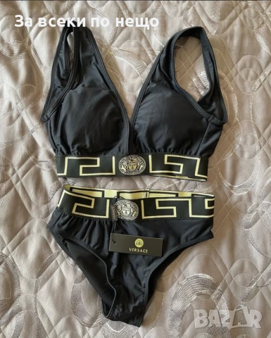 Versace Дамски Черен Бански С 2 Части👙Дамски Бански С Две Части Версаче Код DST64