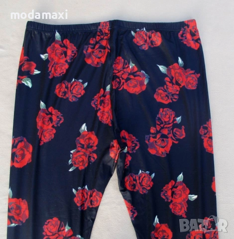 4XL/5XL  Нов   клин/панталон с рози , снимка 4 - Панталони - 55054219