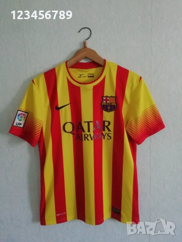 Barcelona Puyol Nike 2013-2014 оригинална фланелка тениска Барселона Пуйол екип , снимка 2 - Тениски - 50698796