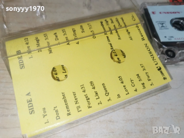 YNGWIE MALMSTTEN 1986 UNISON TAPE 1106261825H2E7R, снимка 3 - Аудио касети - 54870795