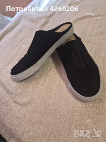 Оригинални ЕСТЕСТВЕН ВЕЛУР обувки Clarks, тип сникърси без пета (mules), размер 38 – НОВИ, снимка 5 - Дамски ежедневни обувки - 55693304