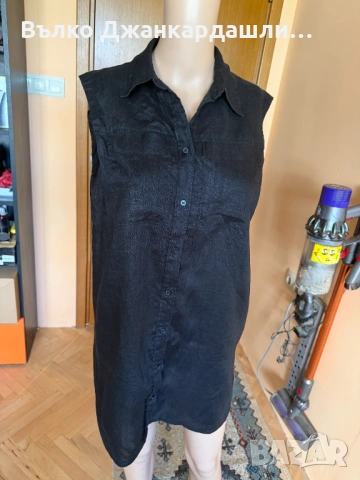 Ленени туники H&M черна и бяла, размер XS/S, снимка 3 - Туники - 54905297