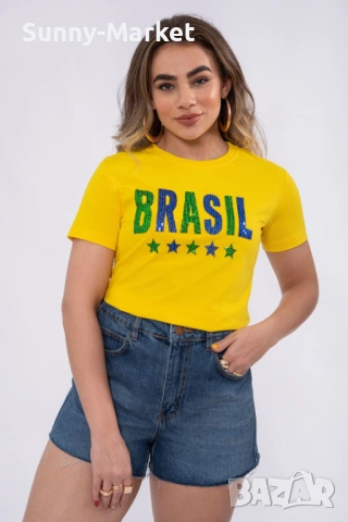 Тениски BRASIL Бразилия , дамски детски и мъжки фланелки с къс ръкав 10 модела над 20 цвята , снимка 4 - Тениски - 54454254