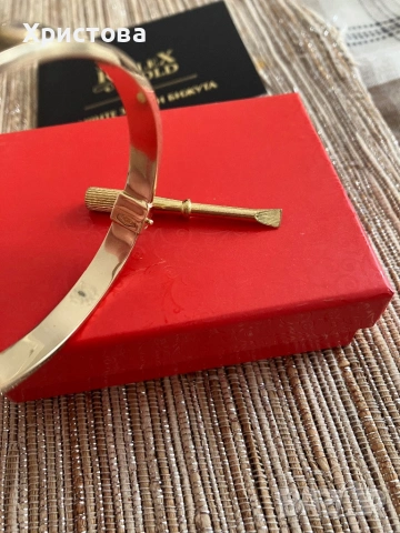 Златна гривна Cartier 14k.,8,07гр., снимка 3 - Гривни - 54932635