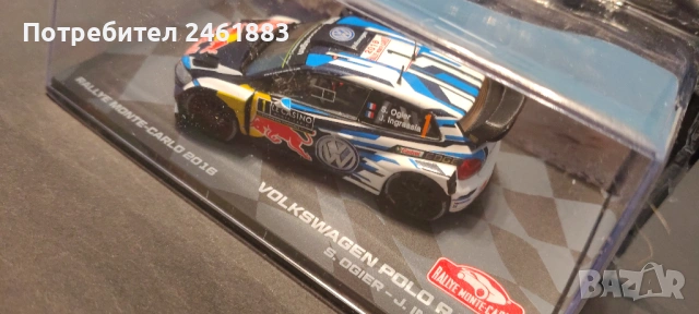 1/43 метална колекционерска количка Eaglemoss/IXO Rallye Monte Carlo VOLKSWAGEN Polo R WRC. Новa, снимка 3 - Колекции - 51279332