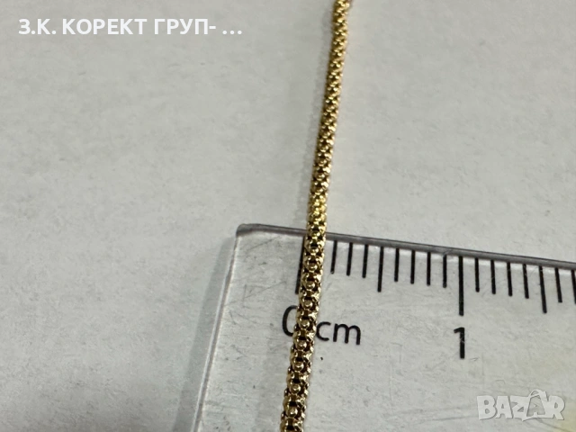 Златно колие 14K, 4,85гр, снимка 9 - Колиета, медальони, синджири - 54156541