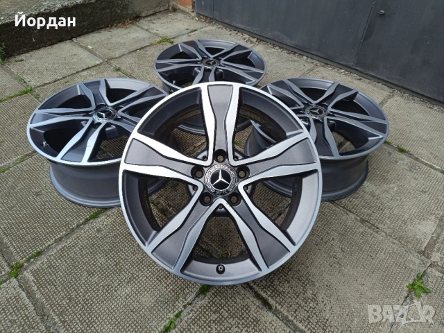 ОРИГИНАЛНИ джанти 17 ' цола 5x112 MERCEDES C KLASSE W205 / МЕРЦЕДЕС 7J ET48,5, снимка 2 - Гуми и джанти - 54783388
