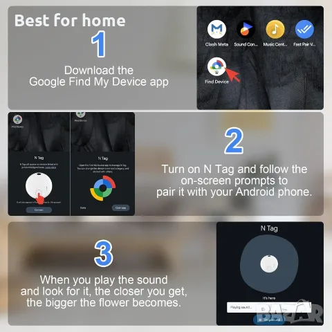 Bluetooth тракер за Android, 2 броя, снимка 6 - Друга електроника - 55524257