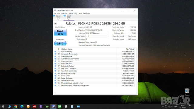 256GB SSD NVMe Reletech P600, снимка 3 - Твърди дискове - 54452041