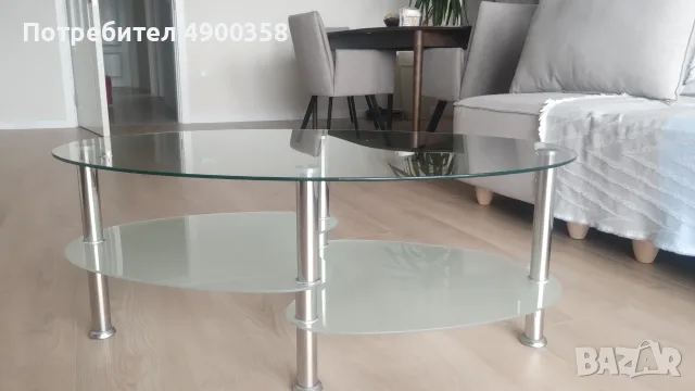 Холна маса. Стъклена. 100х60 см, снимка 4 - Маси - 55442337