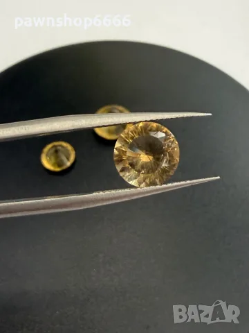 Комплект естествени цитрини 6.95 ct – централен камък 3.45 ct + чифт 1.75 ct , снимка 9 - Бижутерийни комплекти - 55483308
