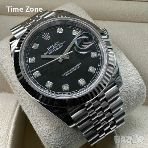 Rolex Datejust 41mm Steel Black Dial Diamond Automatic Мъжки / Унисекс Различни Варианти, снимка 5 - Мъжки - 54049361