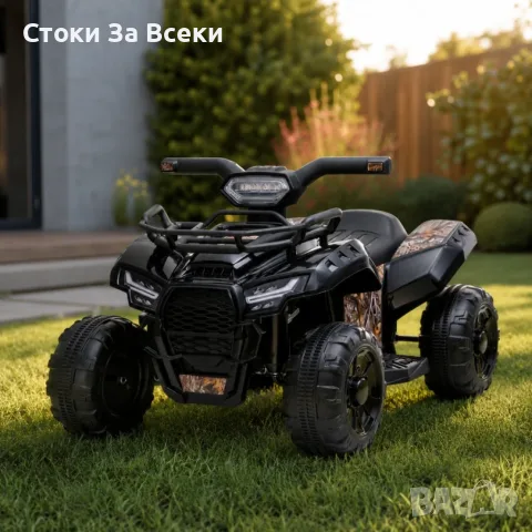 Детско ATV J320 6V с LED и USB - Черно, снимка 2 - Детски велосипеди, триколки и коли - 55292831