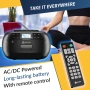 KLIM CD касетофон с USB, Bluetooth Boombox, AM/FM радио, стерео звук, дистанционно, снимка 5