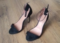 Невероятни черни сандали TOPSHOP, тънък ток, номер 39, перфектни, снимка 5