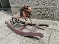 Старо дървено конче играчка люлка - антика, снимка 2