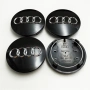 Капачки за джанти Ауди/Audi 68мм Черни/Сиви, снимка 2