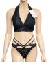 Hunkemöller черен дантелен комплект бельо – размер M, снимка 1