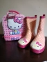 Детски гумени ботуши Hello Kitty с чанта, снимка 1