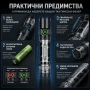 Мощен ръчен фенер YEMAO A6 – 2200 Лумена тактически дизайн USB-C и 350м обхват, снимка 3
