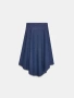 Дънкова, 100% памучна дънкова разкроена пола - тъмносиня, снимка 5