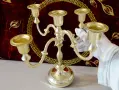 Посребрен свещник петица Art Deco,23 см. , снимка 1
