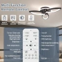 Нова Модерна LED таванна лампа Clover 50см 4480lm с App контрол дистанционно черна димируема, снимка 7