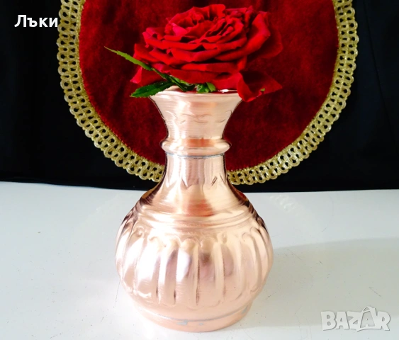 Медна ваза,медна гарафа за ракия,чиста червена мед. , снимка 4 - Антикварни и старинни предмети - 54988087