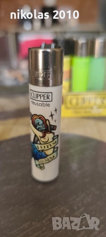 Колекция от 37 оригинални запалки Clipper + подарък дисплей (поставка)