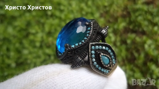 Сребърен изящен масивен мъжки пръстен