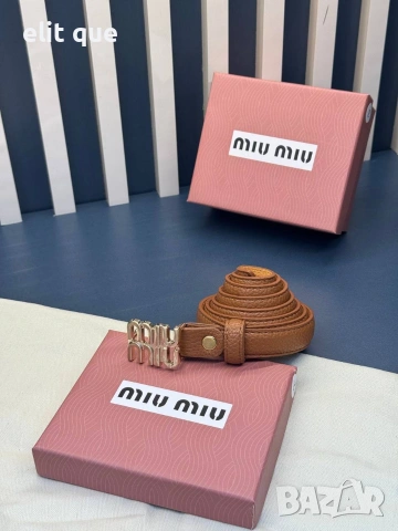 колан от естествена кожа в кутия miu miu 2см