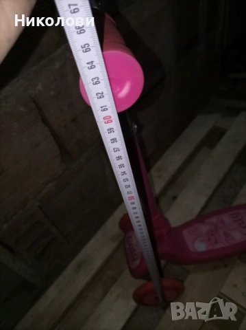 Розова детска тротинетка / сгъваема - максимална височина 64см , снимка 4 - Скутери и тротинетки - 54014384