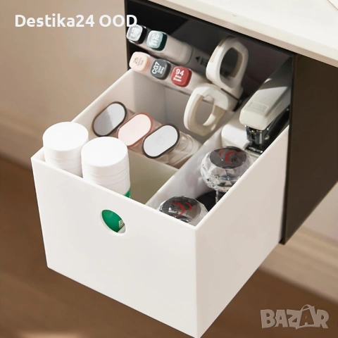 Органайзер за бюро с чекмеджета пластмасов черен, снимка 2 - Други - 54135974