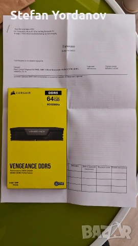 Corsair Vengeance DDR5 64GB Kit (2x32GB) 6000MT/s CL30 — нова, снимка 6 - RAM памет - 54320831